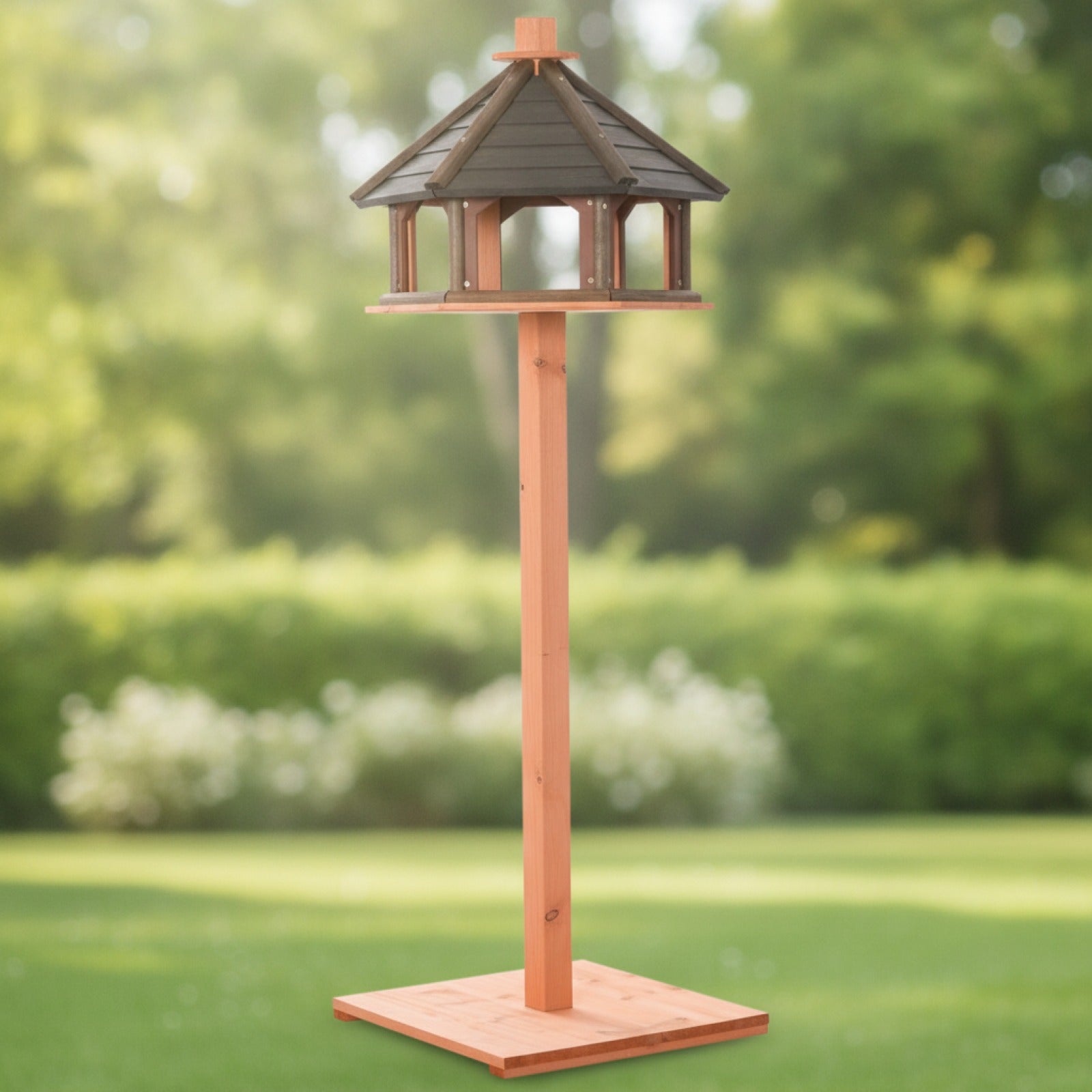 Nichoir Mangeoire en Bois avec Support