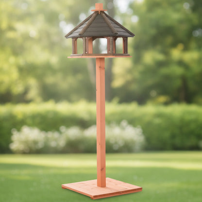 Nichoir Mangeoire en Bois avec Support