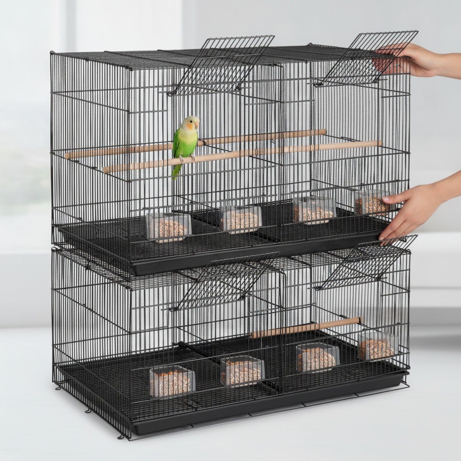 Cage à Oiseaux Empilable de Voyage