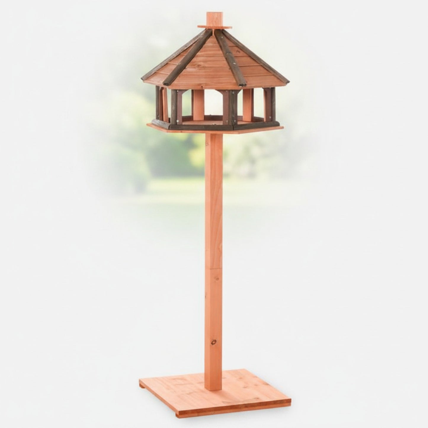 Nichoir Mangeoire en Bois avec Support